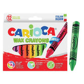 CARIOCA MAXI WAX CRAYONS 12 PIECES